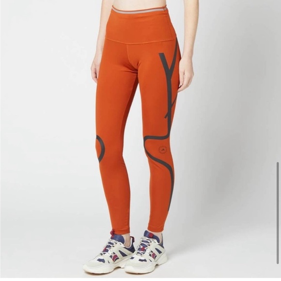 adidas by Stella McCartney TRUEPACE Long Tights Brick Women size M - Picture 1 of 13